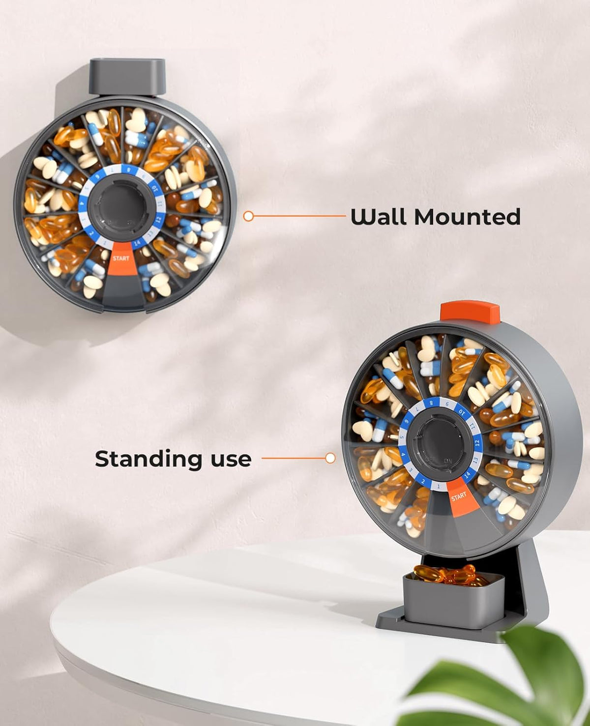 DoseWheel- Home Wall Medicine Case Pill Cutter And Dispenser