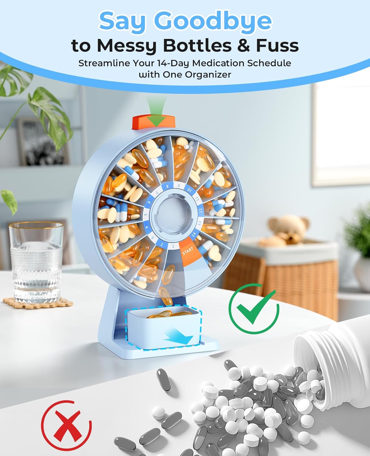 DoseWheel- Home Wall Medicine Case Pill Cutter And Dispenser