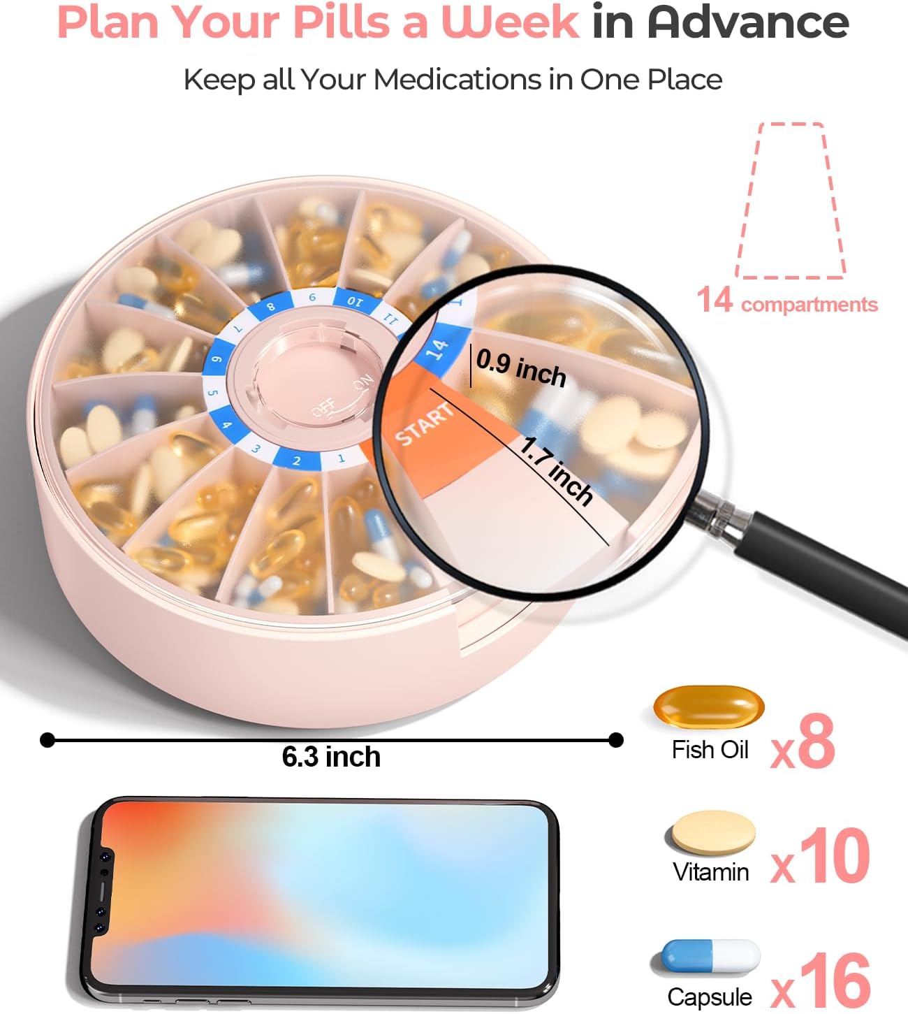 DoseWheel- Home Wall Medicine Case Pill Cutter And Dispenser
