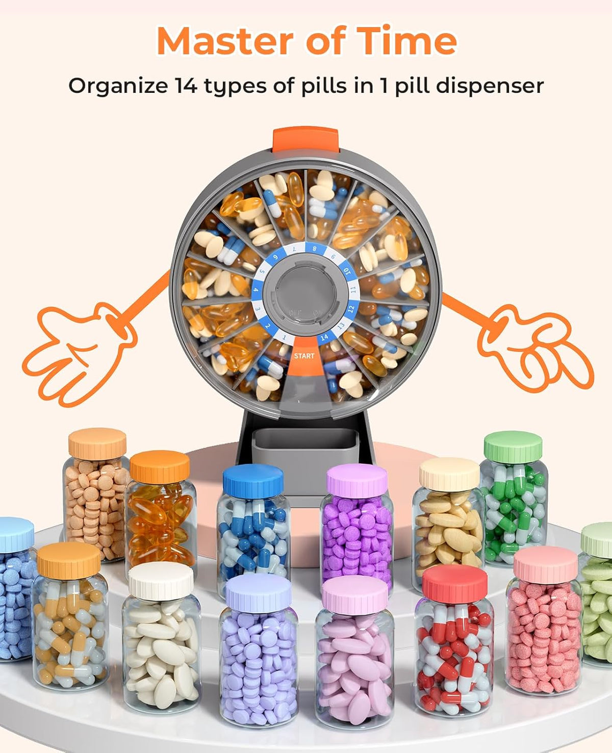 DoseWheel- Home Wall Medicine Case Pill Cutter And Dispenser