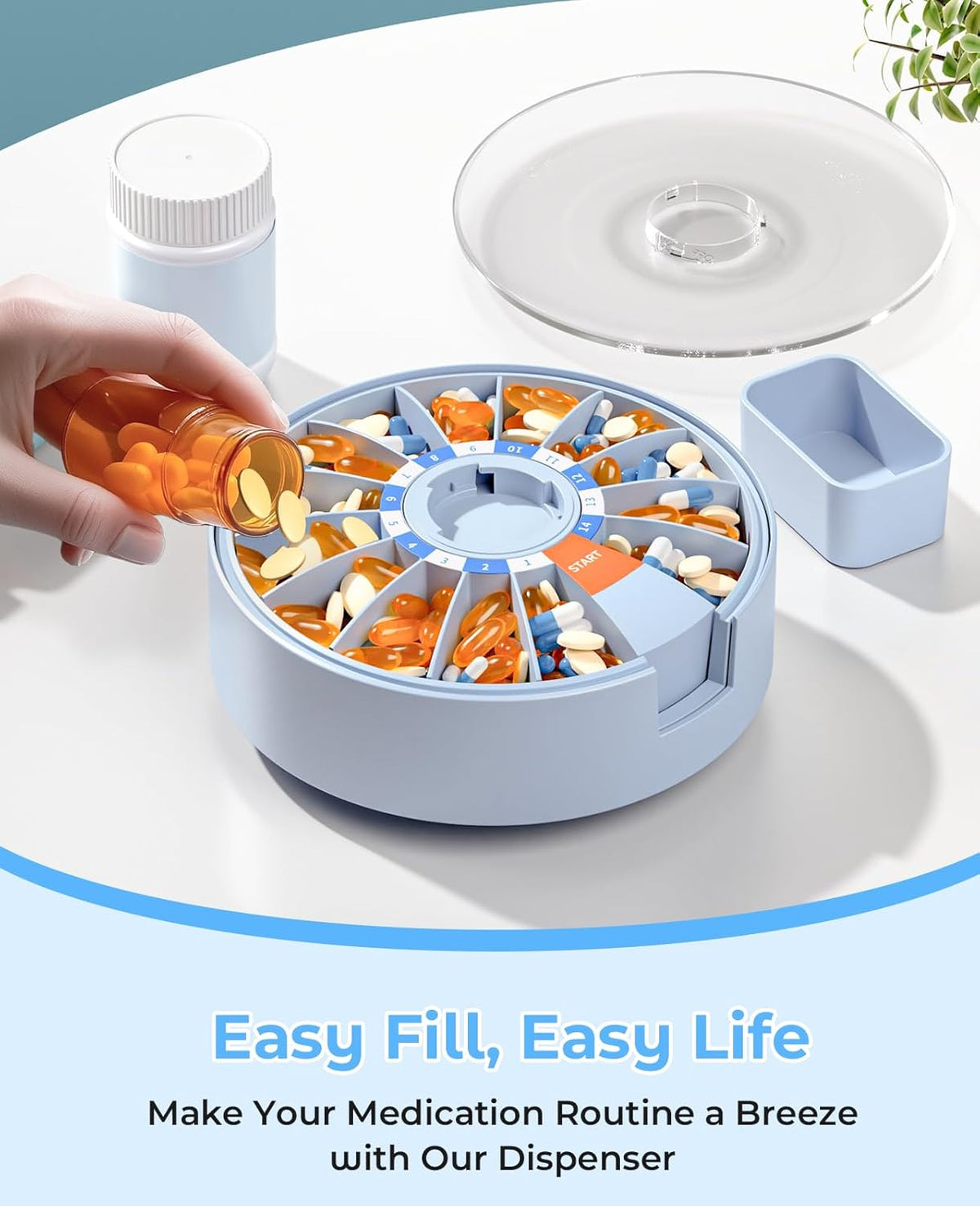 DoseWheel- Home Wall Medicine Case Pill Cutter And Dispenser